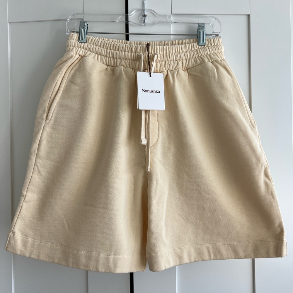 NWT Nanushka cotton shorts, size S, women, beige